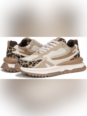 Blowfish Malibu Leo Retro Platform Leopard Print Sneakers size 8